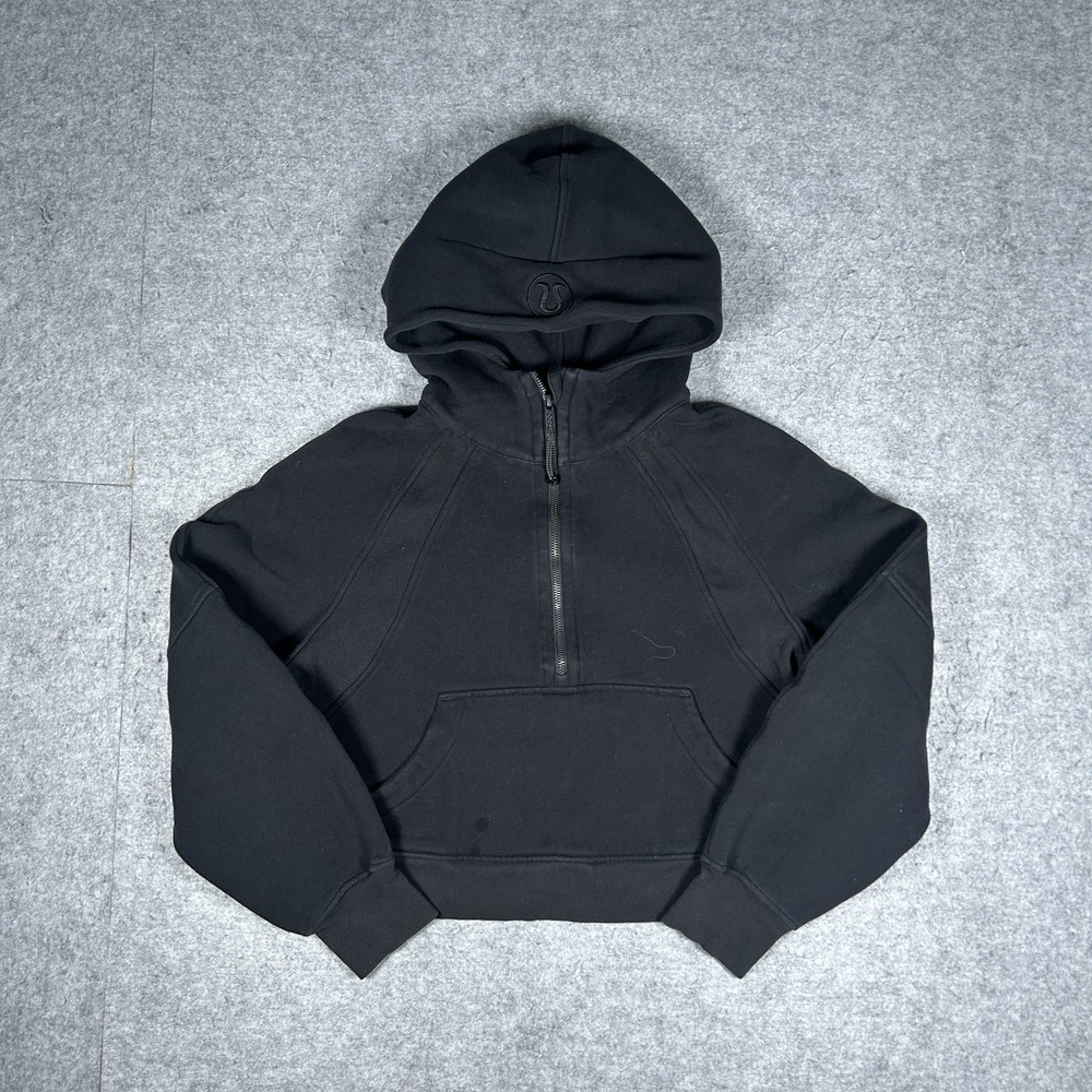 Lululemon Scuba Hoodie Womens XS/S Black Half Zip Cropped Oversized Athleisure
